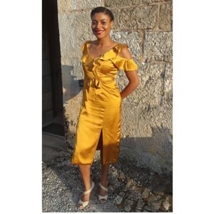 lavish alice satin dress